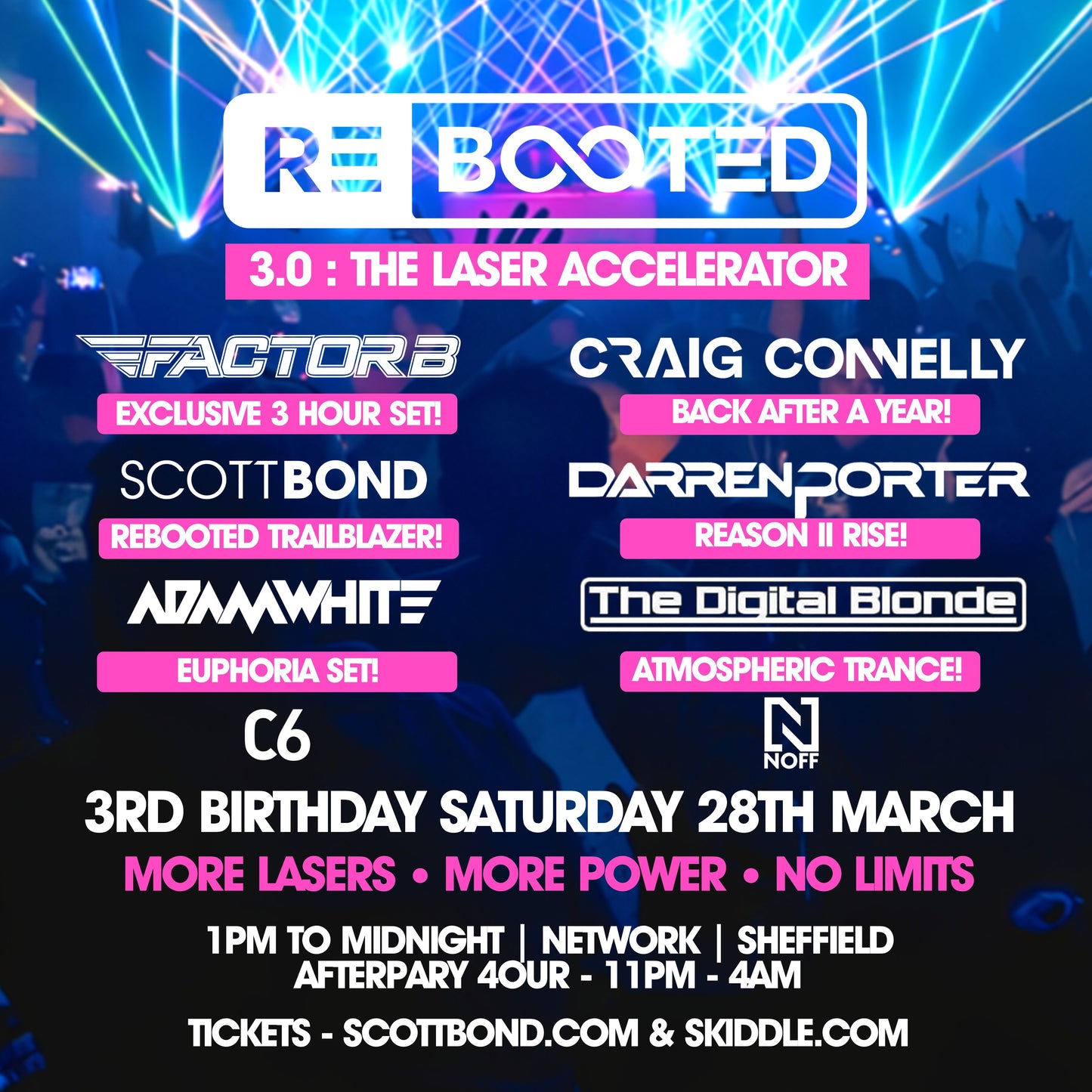 💥REBOOTED 3.0 🎧Factor B🎧Connelly🎧Bond🎧Porter🎧White🎧Blonde🎧C6🎧Noff & 🫵 THIS IS LASER ACCELERATOR.