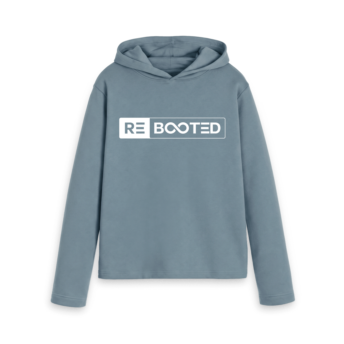 Stone Blue Printed Hoody Front
