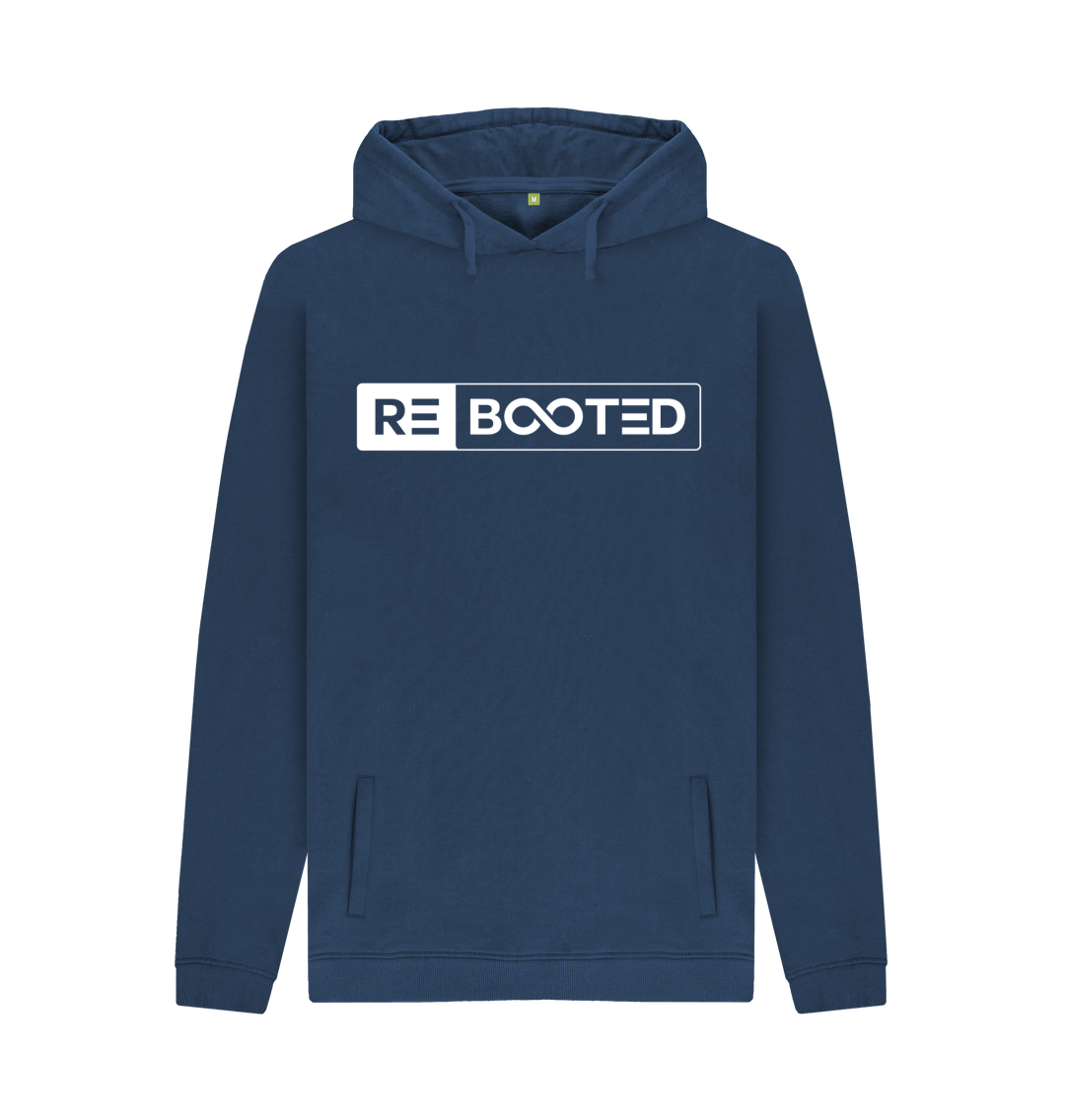 Navy Printed Hoody Front