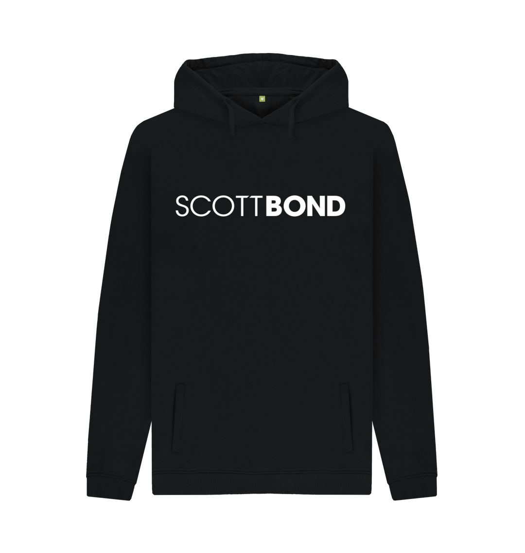 Black Printed Hoody Front