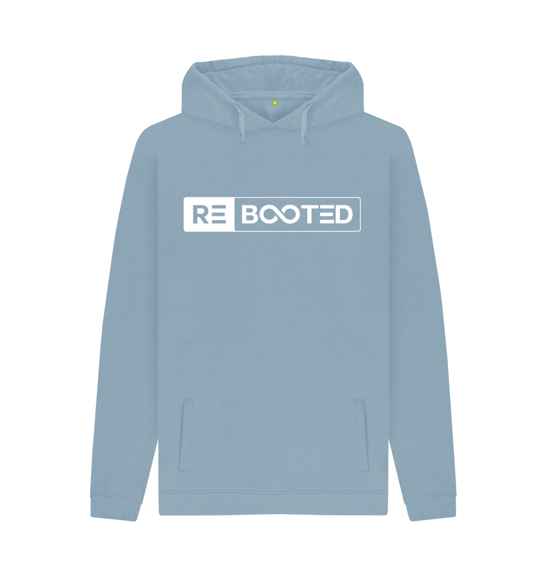 Stone Blue Printed Hoody Front