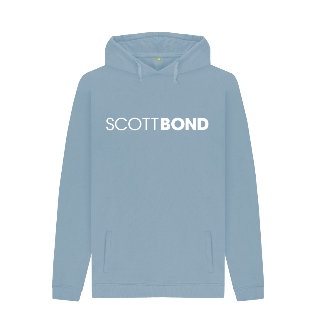 Stone Blue Printed Hoody Front
