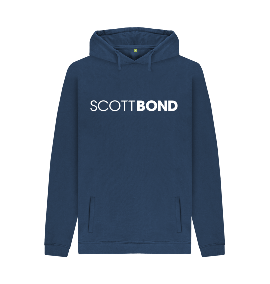 Navy Printed Hoody Front