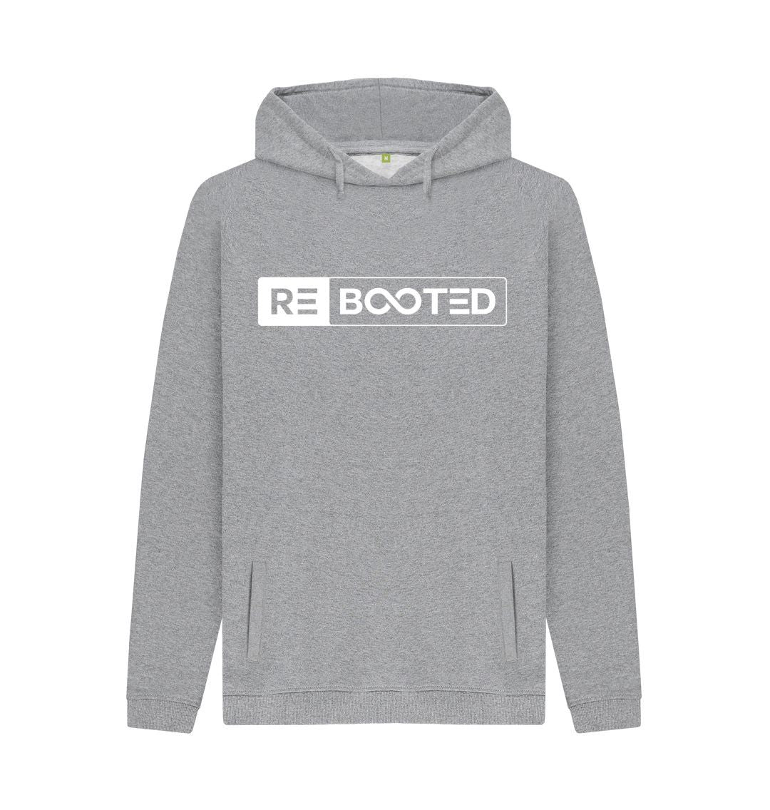 Light Heather REBOOTED White Logo Pullover Hoodie